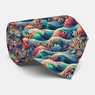 Strandliebhaber Krawatte Holografisches Ozean-Ko