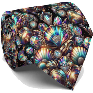 Strandliebhaber Krawatte Opal-Diamant-Muschel-Mu
