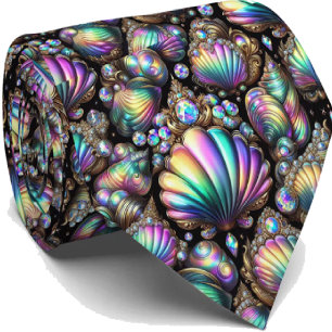 Strandliebhaber Krawatte   Opal-Diamant-Muschel-Mu