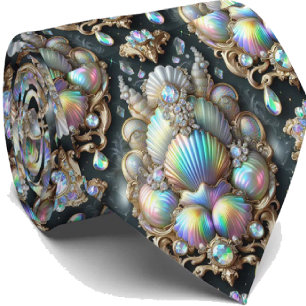 Strandliebhaber Krawatte Opal-Diamant-Muschel-Mu