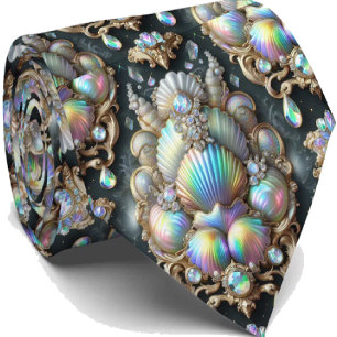 Strandliebhaber Krawatte   Opal-Diamant-Muschel-Mu