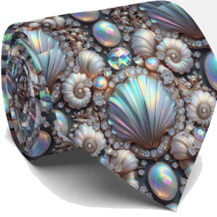 Strandliebhaber Krawatte Opal-Diamant-Muschel-Mu