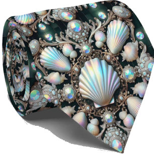 Strandliebhaber Krawatte Opal-Diamant-Muschel-Mu