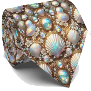 Strandliebhaber Krawatte Opal-Diamant-Muschel-Mu