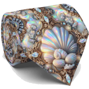 Strandliebhaber Krawatte Opal-Diamant-Muschel-Mu