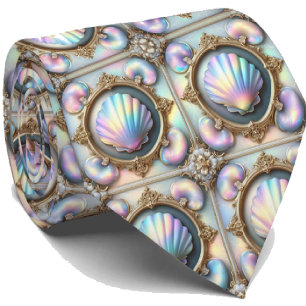 Strandliebhaber Krawatte   Opal Meeresmuschel Must