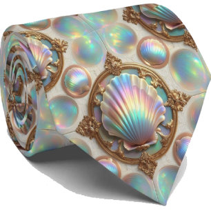 Strandliebhaber Krawatte   Opal-Muschel-Muster