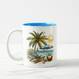 Strandliebhaber Zweifarbige Tasse