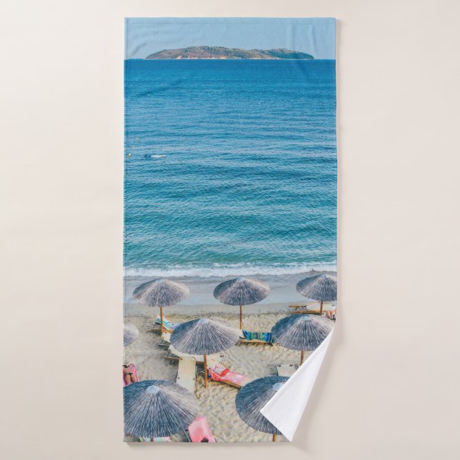 Strandlounge direkt am Meer Badehandtuch (Badehandtuch)