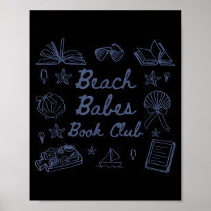 Strandmädchen Buchclub Sommer Stimmung Bücherwurm Poster