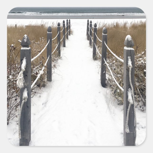 Strandmais Quadratischer Aufkleber (Vorderseite)