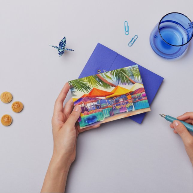 Strandmarkthallen Aquarell Postkarte (Von Creator hochgeladen)