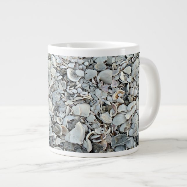 Strandmuschel Küstenbecher Jumbo-Tasse (Vorderseite Rechts)
