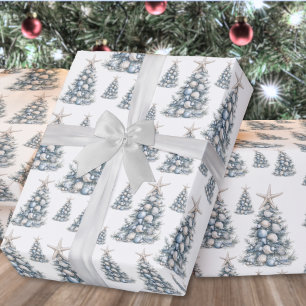 Strandmuschel-Weihnachtsbaum-Muster Geschenkpapier