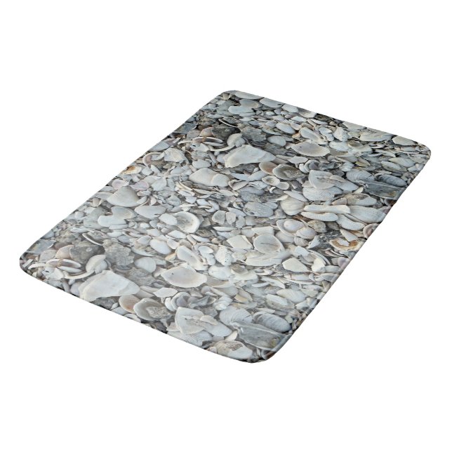 Strandmuscheln Küste  Badematte (Schrägansicht)