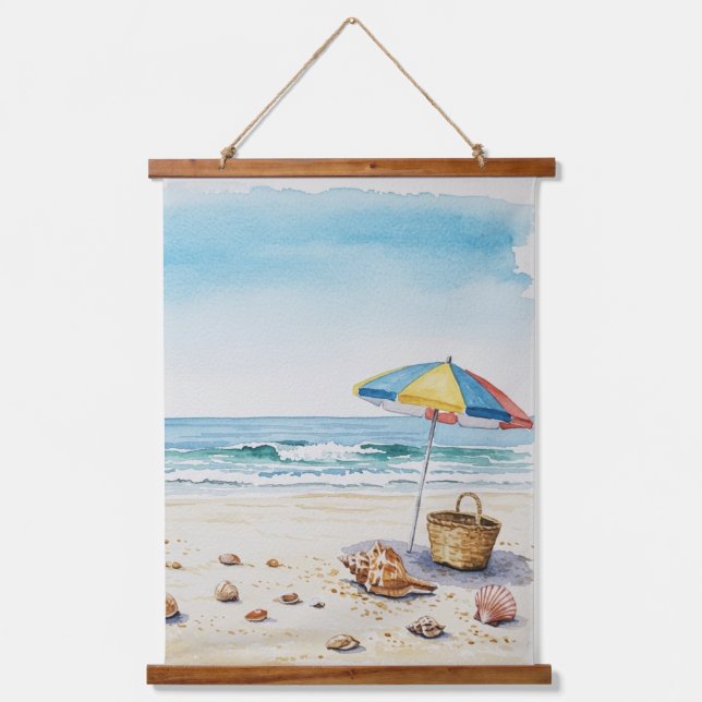 Strandnähe: Strandbäder Wandteppich Mit Holzrahmen (Vorderseite)