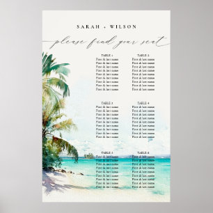 Strandpalmen Hochzeitsstift Poster