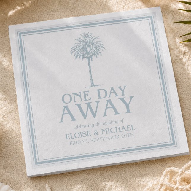 Strandpalmen-Probeessen-Hochzeit Serviette (Coastal Palm Rehearsal Dinner Wedding Napkins
)