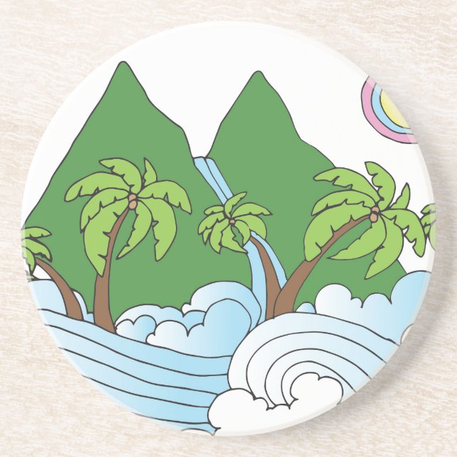 Strandparks Getränkeuntersetzer (Vorne)