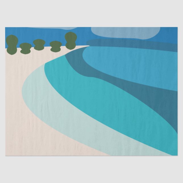 Strandparty Seidenpapier (Vorderseite)