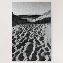 Strandphoto schwarz und weiß puzzle