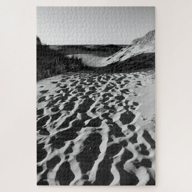 Strandphoto schwarz und weiß puzzle (Vertikal)