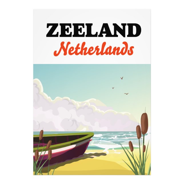 Strandplakat für Seeland Fotodruck (Vorne)