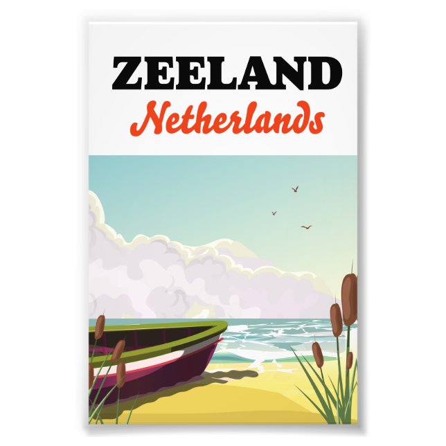 Strandplakat für Seeland Fotodruck (Vorne)