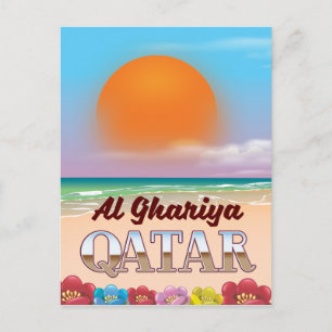 Strandposter Al Ghariya Katar Postkarte