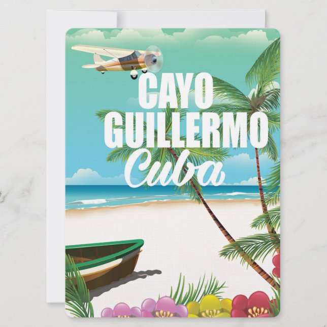 Strandposter Cayo Guillermo Einladung (Vorderseite)