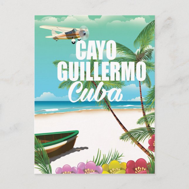 Strandposter Cayo Guillermo Postkarte (Vorderseite)