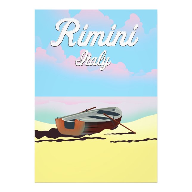Strandposter Rimini Italien Fotodruck (Vorne)