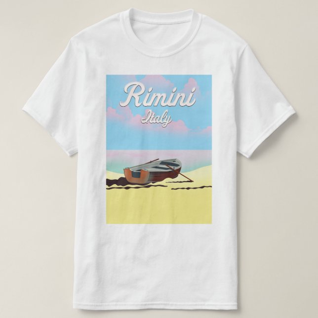 Strandposter Rimini Italien T-Shirt (Design vorne)