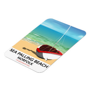 Strandposter Sea Palling Beach Norfolk Magnet