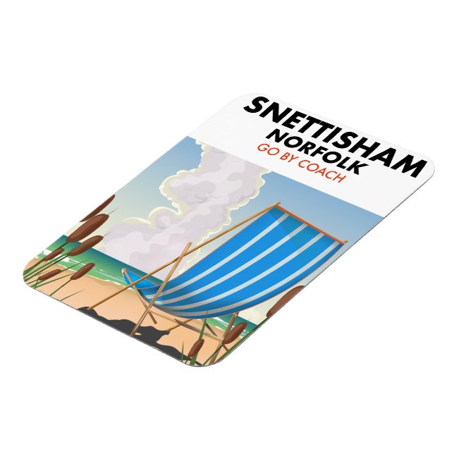 Strandposter Snettisham Norfolk Magnet (Linke Seite)