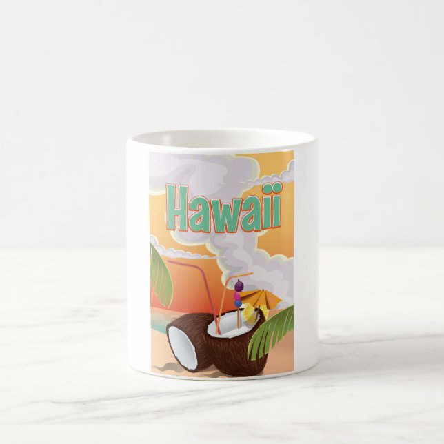 Strandposter von Hawaii Tasse (Mittel)