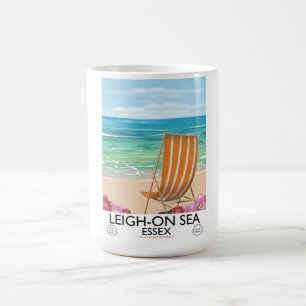 Strandposter von Leigh-on-Sea Essex Kaffeetasse