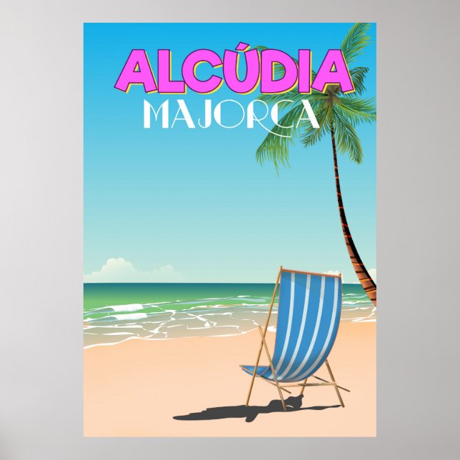 Strandpromenade Alcúdia Mallorca Poster (Vorne)