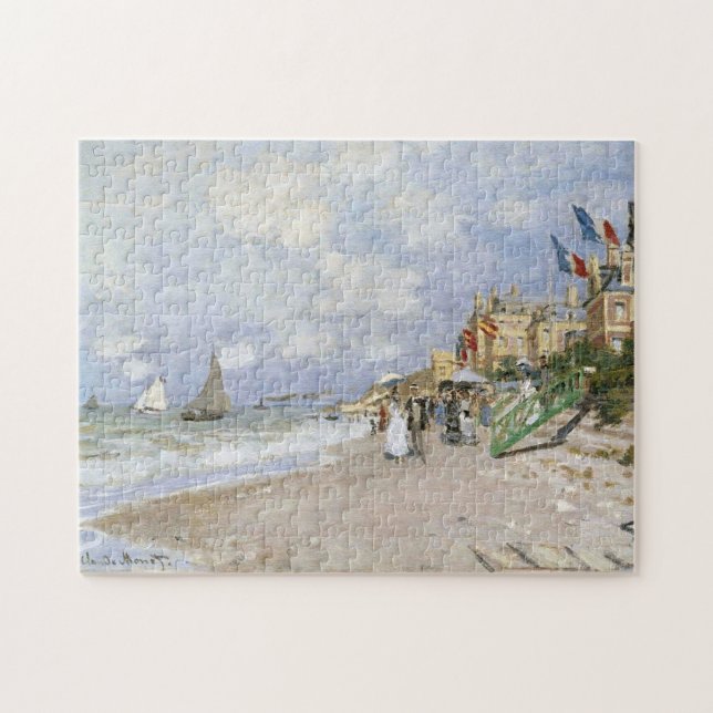 Strandpromenade am Strand von Trouville Puzzle (Horizontal)