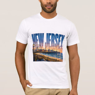 Strandpromenade an der Küste von New Jersey mit Oz T-Shirt