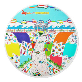 Strandpromenade Keramik Pull Knob Keramikknauf