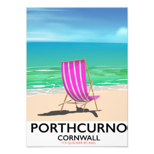 Strandpromenade Porthcurno Cornwall Fotodruck