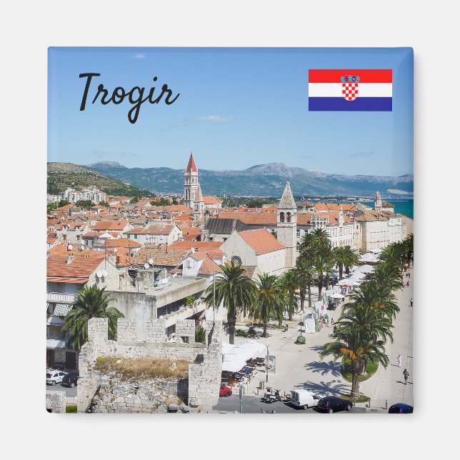 Strandpromenade von Trogir - Dalmatien, Kroatien Magnet (Vorne)