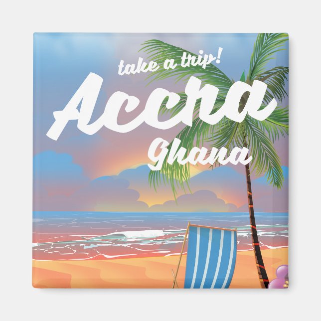 Strandprospekt für Accra Ghana Magnet (Vorne)