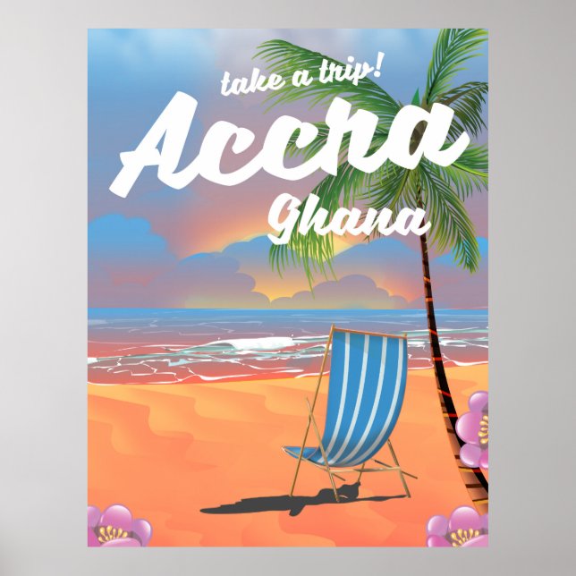 Strandprospekt für Accra Ghana Poster (Vorne)