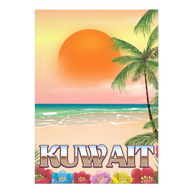 Strandprospekt kuwait fotodruck (Vorne)