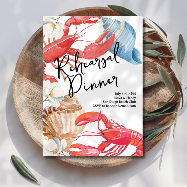 Strandrehearsal-Dinner-Hochzeit Einladung (Von Creator hochgeladen)