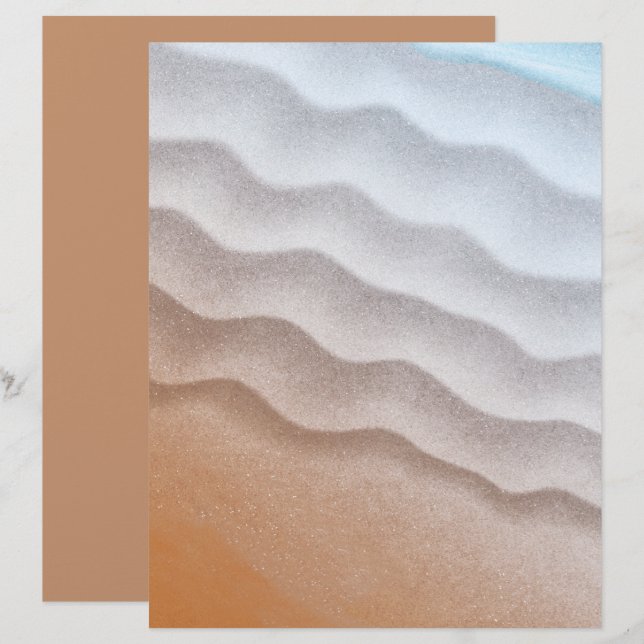 Strandsand-Wasser-Hintergrundpapier (Vorne/Hinten)