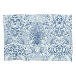 Strandschätze in Blau Kissenbezug