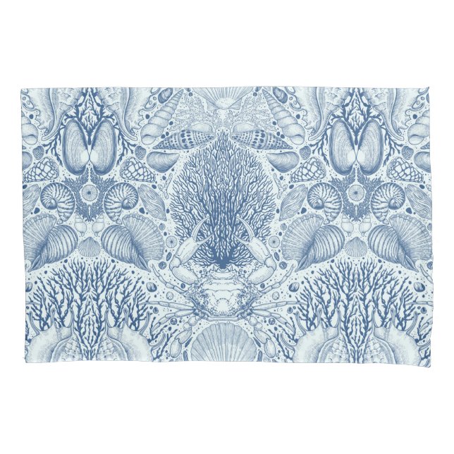 Strandschätze in Blau Kissenbezug (Vorderseite-Links)